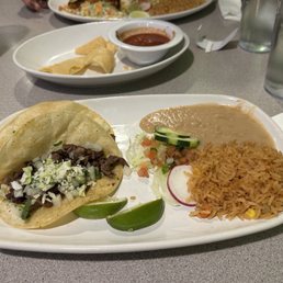 Beef taco plate Beef taco plate