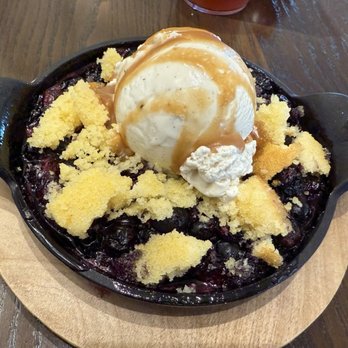Matt's Fish Camp Lewes - The Honey Cornbread Cobbler. The summer version also has fresh peaches. Still amazing! - Seafood Near Me - Lewes, Delaware Matt's Fish Camp Lewes - The Honey Cornbread Cobbler. The summer version also has fresh peaches. Still amazing! - Seafood Near Me - Lewes, Delaware