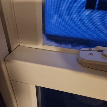 Renewal by Andersen - I know it is hard to see, but the ice does not stop at the edge of the glass - Windows Installation Near Me - Las Vegas, Nevada
