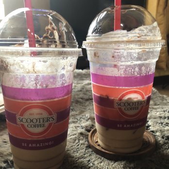 Scooter's Coffee - Medium Blended turtle and medium iced toasted marshmallow - Coffee & Tea Near Me - Las Vegas, Nevada Scooter's Coffee - Medium Blended turtle and medium iced toasted marshmallow - Coffee & Tea Near Me - Las Vegas, Nevada