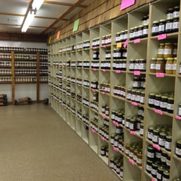 The huge wall of jelly and preserves and the wall of salsa. The huge wall of jelly and preserves and the wall of salsa.