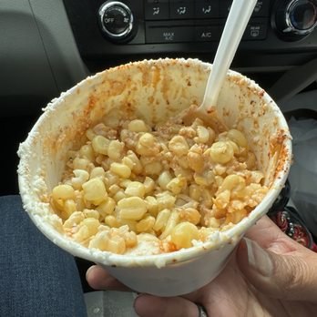 Elote - "I already started eating" Esquites (elote / Traditional Corn in a cup) - Mexican Near Me - Escondido, California
