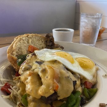 Honeybear Cafe - Cajun Cheesesteak Biscuit - Breakfast & Brunch Near Me - Chicago, Illinois