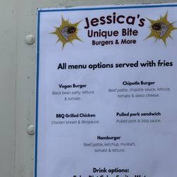 Jessica's Unique Bite Burgers - Menu