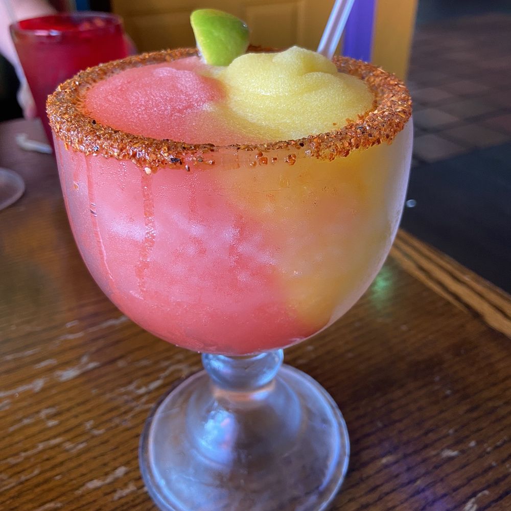 El Arroyo - Mango Strawberry Frozen Margarita - Mexican Near Me - Arlington, Texas El Arroyo - Mango Strawberry Frozen Margarita - Mexican Near Me - Arlington, Texas