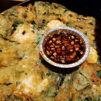 Kobi Korean BBQ - Seafood pancake...good but could be better with more seafood - Barbeque Near Me - Vaughan, Ontario Kobi Korean BBQ - Seafood pancake...good but could be better with more seafood - Barbeque Near Me - Vaughan, Ontario