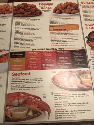 Menu photo 4 Hooters Lansing, IL