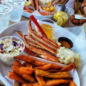 Cantler's Riverside - Snow Crab Legs with Cole Slaw and Sweet Potato Fries - Seafood Near Me - Annapolis, Maryland Cantler's Riverside - Snow Crab Legs with Cole Slaw and Sweet Potato Fries - Seafood Near Me - Annapolis, Maryland