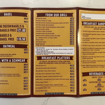 Bayside Bagels And Deli - Menu - Bagels Near Me - Queens, New York