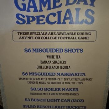 Food + Beer - Game Day Menu Specials - Chicken Wings Near Me - Sarasota, Florida