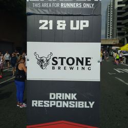 Marine Corps Marathon - Runners only beer garden?!..good thing I brought my own