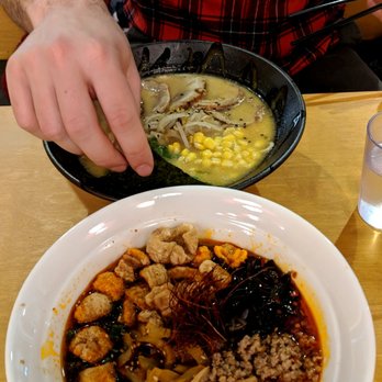 Strings Ramen - Miso ramen in the background - Ramen Near Me - Madison, Wisconsin