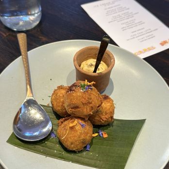 Bibi Ji - Mysore bonda (potato pea fritters) - Indian Near Me - Santa Barbara, California