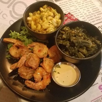 Gigi's Music Cafe - Fried shrimp w/collard greens & mac & cheese - Diners Near Me - Sunrise, Florida Gigi's Music Cafe - Fried shrimp w/collard greens & mac & cheese - Diners Near Me - Sunrise, Florida
