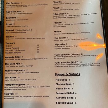 Sushi Umi - appetizer menu - Japanese Near Me - Herndon, Virginia Sushi Umi - appetizer menu - Japanese Near Me - Herndon, Virginia
