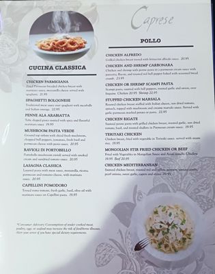 Menu photo 3 Caprese Restaurant Los Angeles, CA Menu photo 3 Caprese Restaurant Los Angeles, CA