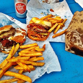Blue Sky Ice Cream & Hamburger - Love those greasey Fries in a Brown Paper Bag perfection - Ice Cream & Frozen Yogurt Near Me - Romulus, Michigan Blue Sky Ice Cream & Hamburger - Love those greasey Fries in a Brown Paper Bag perfection - Ice Cream & Frozen Yogurt Near Me - Romulus, Michigan