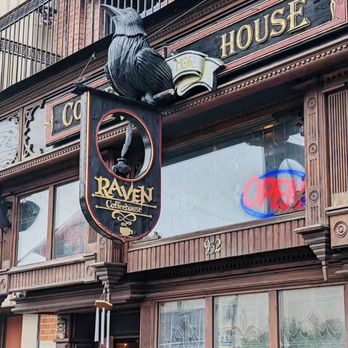 Raven Coffeehouse & Cafe - Iconic entrance to Raven Cafe - Cafes Near Me - Port Huron, Michigan