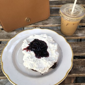 Lodge Bread - Ricotta jam toast and iced chai tea latte - Bakeries Near Me - Los Angeles, California Lodge Bread - Ricotta jam toast and iced chai tea latte - Bakeries Near Me - Los Angeles, California