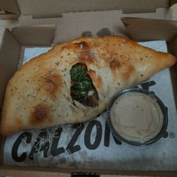Sauce on the Side - The Bullseye Calzone, with French Onion Sauce. - Italian Near Me - Edwardsville, Illinois Sauce on the Side - The Bullseye Calzone, with French Onion Sauce. - Italian Near Me - Edwardsville, Illinois