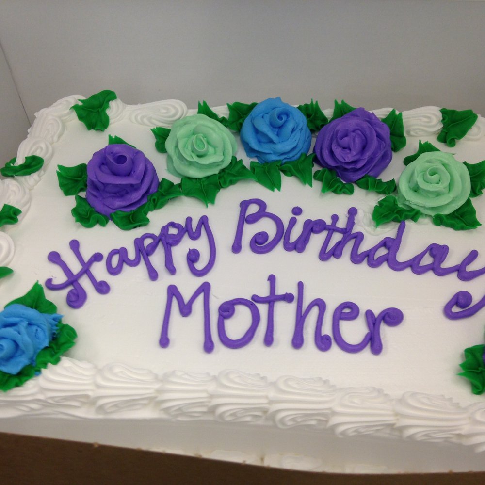 Lucky - White cake, fresh strawberry filling, whipped cream frosting, 1/4 sheet cake for 16 people.  100% eaten . - Grocery Near Me - Livermore, California