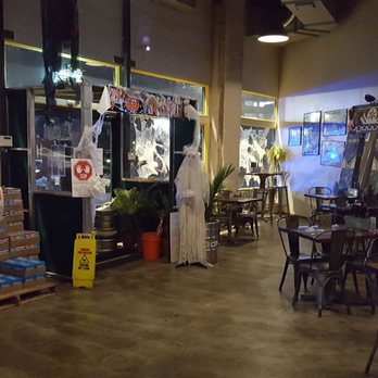 Yonkers Brewing Co. - Seating area decorated for Halloween. - Gastropubs Near Me - Yonkers, New York Yonkers Brewing Co. - Seating area decorated for Halloween. - Gastropubs Near Me - Yonkers, New York