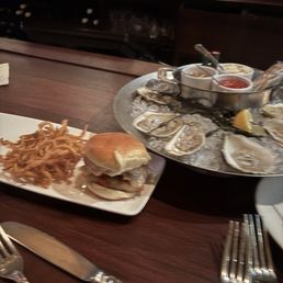 Chicken Parmesan Sliders and Oysters