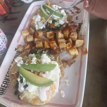 Breakfast Republic - 2 Veggie Breakfast Tostadas - Breakfast & Brunch Near Me - San Diego, California