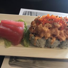 a close up of a plate of sushi a close up of a plate of sushi