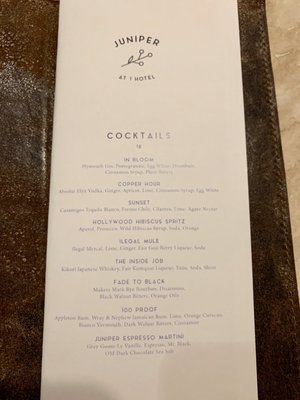 Menu photo 5 Juniper Lounge and Garden West Hollywood, CA Menu photo 5 Juniper Lounge and Garden West Hollywood, CA