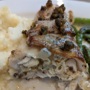 Half Shells Seafood Grill - Inside the flounder - Seafood Near Me - Plano, Texas