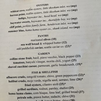 The Walrus and the Carpenter - The walrus and the carpenter menu - Seafood Near Me - Seattle, Washington The Walrus and the Carpenter - The walrus and the carpenter menu - Seafood Near Me - Seattle, Washington
