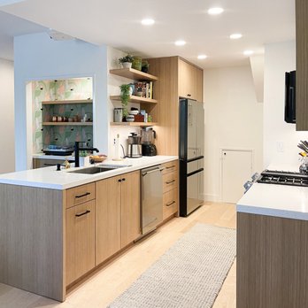 Woodharmonic Custom Cabinets - Rift Cut White Oak + White Lacquered Kitchen Cabinets - Cabinetry Near Me - Northridge, California Woodharmonic Custom Cabinets - Rift Cut White Oak + White Lacquered Kitchen Cabinets - Cabinetry Near Me - Northridge, California