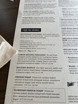 Menu photo 1 First Watch Broomfield, CO