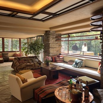 Fallingwater - Living room - Landmarks & Historical Buildings Near Me - Mill Run, Pennsylvania