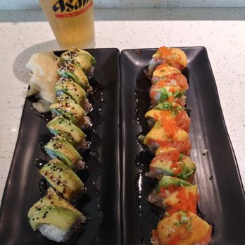 Sushi R91 - Caterpillar Roll and Mango Tango roll. Both very different taste....and really good! - Japanese Near Me - Riverside, California Sushi R91 - Caterpillar Roll and Mango Tango roll. Both very different taste....and really good! - Japanese Near Me - Riverside, California