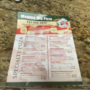 Mammá Mia Pizza - Menu Page One - Pizza Near Me - Clearwater, Florida Mammá Mia Pizza - Menu Page One - Pizza Near Me - Clearwater, Florida