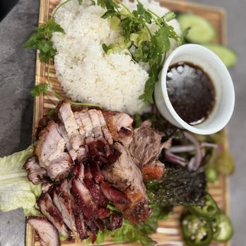 Tho Tuong BBQ - Mix meat combo rice plate- solid yes. Good flavor. Good food. - Barbeque Near Me - Tacoma, Washington Tho Tuong BBQ - Mix meat combo rice plate- solid yes. Good flavor. Good food. - Barbeque Near Me - Tacoma, Washington