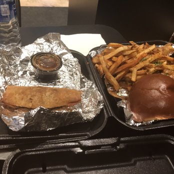Black Box Fix - Shrimp burger and beef egg roll - Sandwiches Near Me - lyndhurst, Ohio