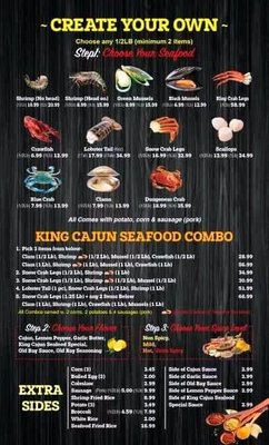 Menu photo 2 King Cajun Seafood & Bar Niles, OH Menu photo 2 King Cajun Seafood & Bar Niles, OH