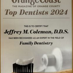 Surf City Dentist - Dr. Coleman Voted one of Orange County's Top Dentists in 2024!!