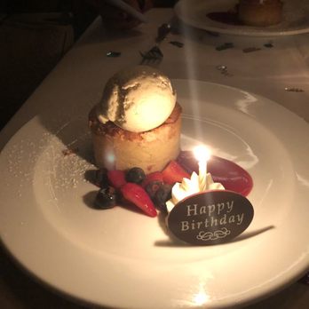 Ocean Prime - Warm butter cake with berries and ice cream - Seafood Near Me - New York, New York