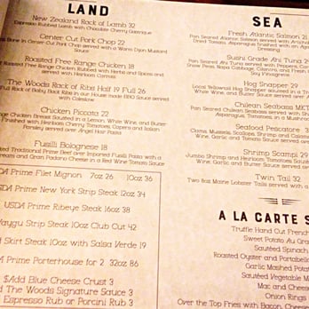 The Woods Jupiter - Dinner menu - New American Near Me - Jupiter, Florida