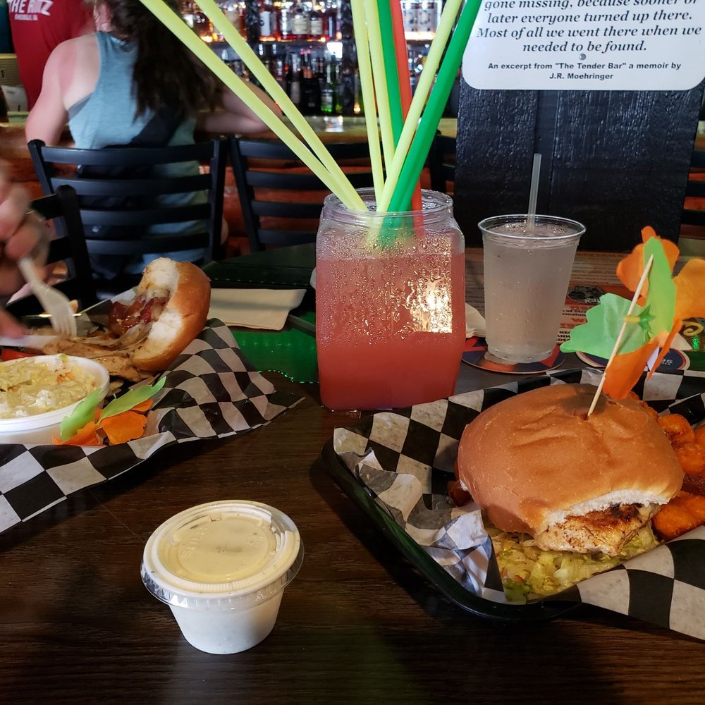 The Ritz - The candy apple fishbowl, chicken sandwich and ranch with sweet potato tots, chicken sandwich with cole slaw. - Pizza Near Me - Arnolds Park, Iowa The Ritz - The candy apple fishbowl, chicken sandwich and ranch with sweet potato tots, chicken sandwich with cole slaw. - Pizza Near Me - Arnolds Park, Iowa