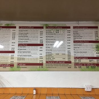 Taqueria Mana - Menu on the wall - Mexican Near Me - San Francisco, California Taqueria Mana - Menu on the wall - Mexican Near Me - San Francisco, California