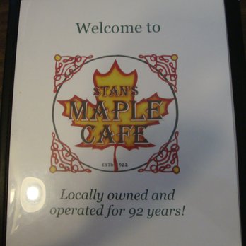 Stan's Maple Cafe - Menu cover. - Salad Near Me - Ukiah, California Stan's Maple Cafe - Menu cover. - Salad Near Me - Ukiah, California