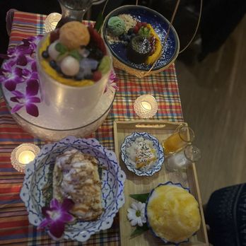 LaoTable - Anchovy Sundae, Matcha Lava Cake, Cha Yen Jumbo Icy, and Mark Mango - Laotian Near Me - San Francisco, California