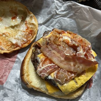 Burger King - Under cooked bacon again after i microwaved it - Burgers Near Me - Parlier, California