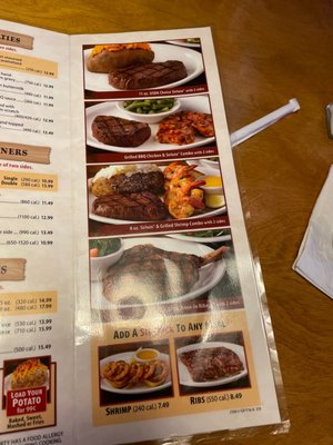 Menu photo 3 Texas Roadhouse Gilbert, AZ