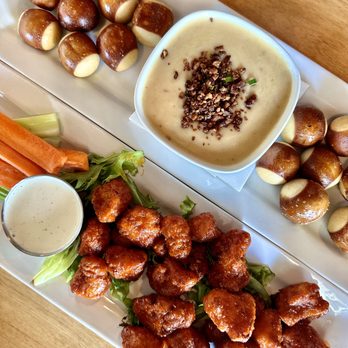 Rincon Brewery - Cauliflower wings and pretzels with beer cheese - Breweries Near Me - Ventura, California